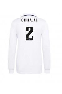 Real Madrid Daniel Carvajal #2 Voetbaltruitje Thuis tenue 2022-23 Lange Mouw